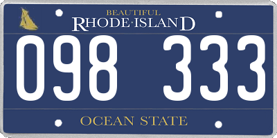 RI license plate 098333
