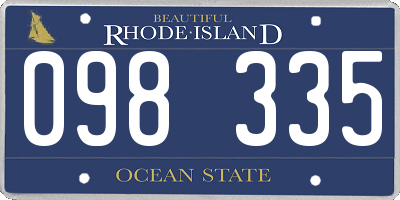 RI license plate 098335