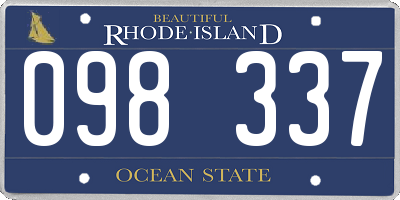 RI license plate 098337