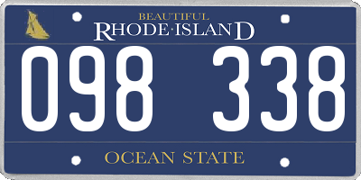 RI license plate 098338