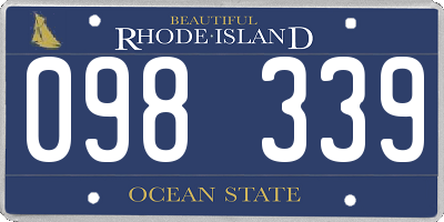 RI license plate 098339