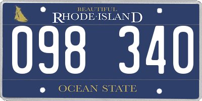 RI license plate 098340