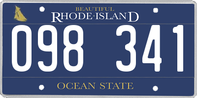 RI license plate 098341