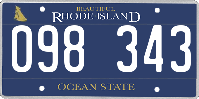 RI license plate 098343