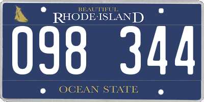 RI license plate 098344