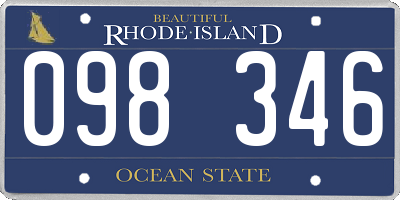 RI license plate 098346