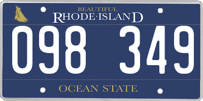 RI license plate 098349