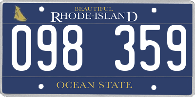 RI license plate 098359