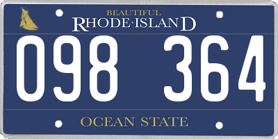 RI license plate 098364