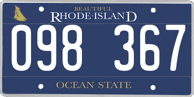 RI license plate 098367