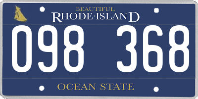 RI license plate 098368