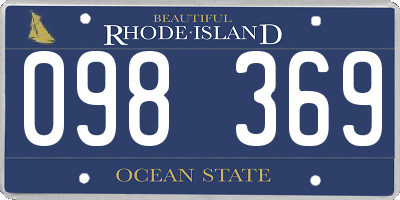 RI license plate 098369