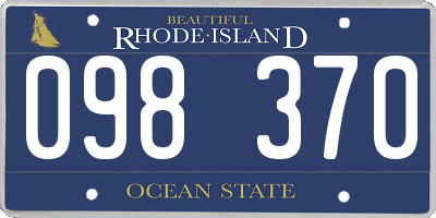 RI license plate 098370
