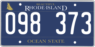RI license plate 098373