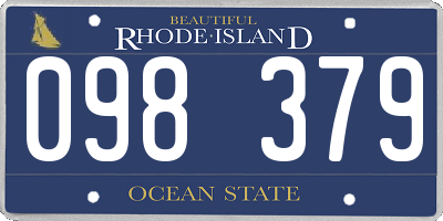RI license plate 098379