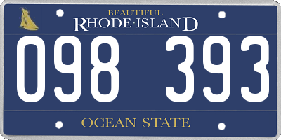 RI license plate 098393