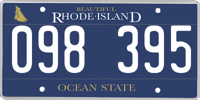 RI license plate 098395