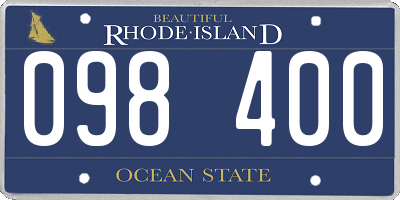 RI license plate 098400