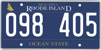 RI license plate 098405