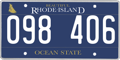 RI license plate 098406