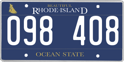 RI license plate 098408