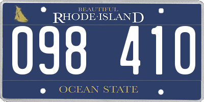 RI license plate 098410