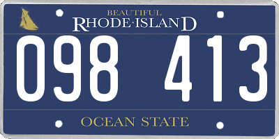 RI license plate 098413