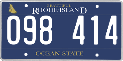 RI license plate 098414