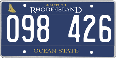 RI license plate 098426