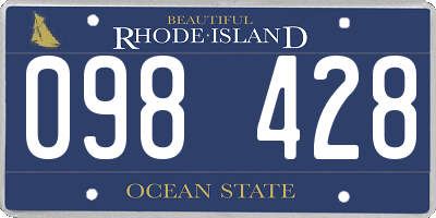 RI license plate 098428