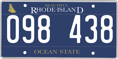 RI license plate 098438