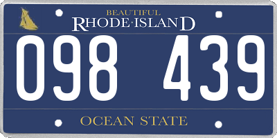 RI license plate 098439