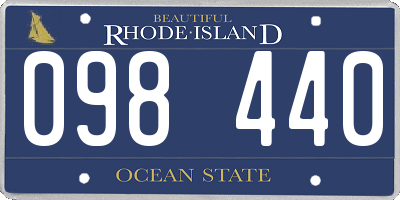 RI license plate 098440