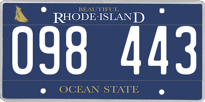 RI license plate 098443