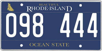 RI license plate 098444