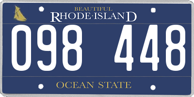 RI license plate 098448