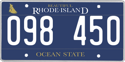 RI license plate 098450
