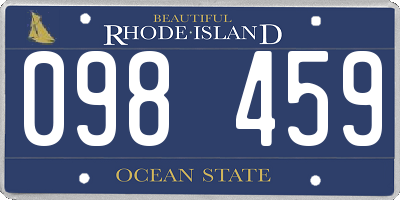 RI license plate 098459