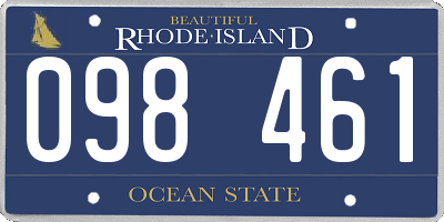 RI license plate 098461