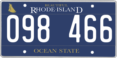 RI license plate 098466