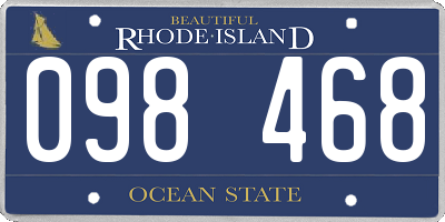 RI license plate 098468