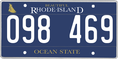 RI license plate 098469
