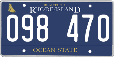 RI license plate 098470