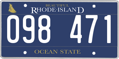RI license plate 098471