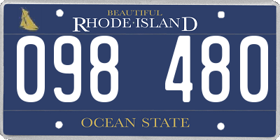 RI license plate 098480