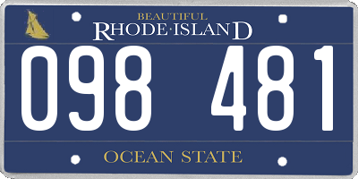 RI license plate 098481