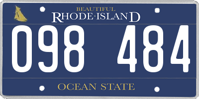RI license plate 098484