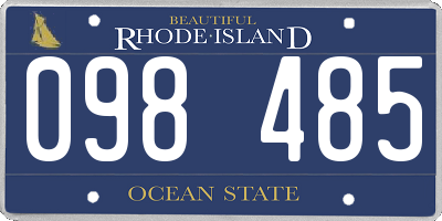 RI license plate 098485
