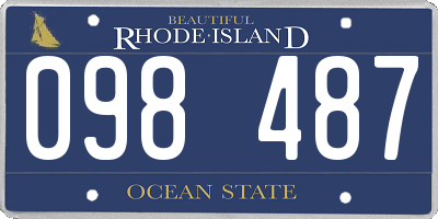 RI license plate 098487