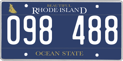 RI license plate 098488